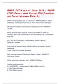 IBHRE CCDS Actual Exam 2024 | IBHRE  CCDS Exam Latest Update 2024 Questions  and Correct Answers Rated A+