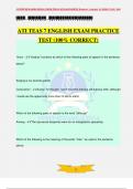 ATI TEAS 7 ENGLISH EXAM PRACTICE TEST (100% CORRECT)