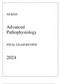 Excelsior - NUR505 Advanced Pathophysiology - Final Exam Review 2024