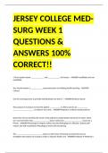 JERSEY COLLEGE MED-SURG WEEK 1 QUESTIONS & ANSWERS 100% CORRECT!!