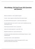 Microbiology 250 Final Exam 2024 Questions and Answers.