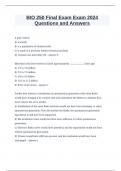 BIO 250 Final Exam Exam 2024 Questions and Answers.