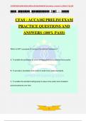 CFAS - ACCA102 PRELIM EXAM PRACTICE QUESTIONS AND ANSWERS (100% PASS)