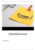 Florida Dental Law Exam ( Latest 2024 / 2025 ) Actual Questions and Answers 100% Correct