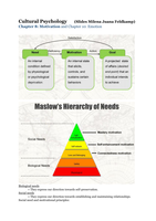 Summary lecture 4 Cultural Psychology