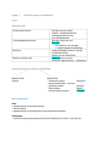 Overzichtelijke, uitgetype sways van analyse van mediateksten 