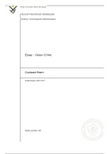 Essay Green Crime - Inleiding tot de criminologie & strafrechtsbedeling 