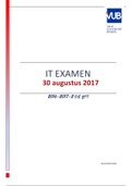 IT EXAMEN 30 augustus 2017! (2de zit 2016-2017)