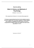Samenvatting Blok 2.3: History and Methods of Psychology