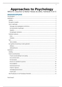 Samenvatting Approaches to Psychology Hoofdstuk 4 t/m 6