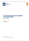 Samenvatting psychopathologie van kinderen en adolescenten