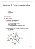 Cytologie: Hoofdstuk 5 (Algemene celfuncties)