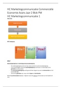 HC Marketingcommunicatie Commerciële Economie Avans Jaar 2 Blok PM