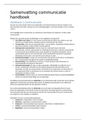 PR Samenvatting Communicatie Handboek