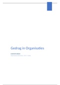 Samenvatting Gedrag in Organisaties BDK, hoofdstuk 1 t/m 8