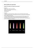 Write up Flame test P1 level 3 BTEC science  Unit 4 Assignment 1 - Identifying unknown substances & concentrations