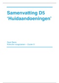 Samenvatting D5 - Huidaandoeningen