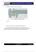 Measurements and Uncertainty Pre-Lab