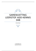 Samenvatting leerstof ADD kennistoets jaar 3