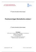 Practicaverslagen Biomedische analyse I 2017-2018