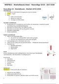 WEEFSELS - Weefselkweek en bloed - Hoorcollege 18 t/m 20 - 2017/2018