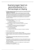 Opgeloste examenvragen farmacologie en doping