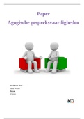 Paper agogische gespreksvaardigheden