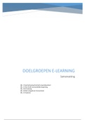 Doelgroepen e-learning samenvatting