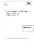 Les théories Classiques du Commerce International 