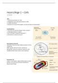 Lectures Experimental Cell Biology 1