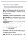 Summary Research Methods - The Essential Knowledge Base Trochim (grade 9.2)