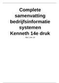 Bedrijfs informatie systemen Kenneth 14e editie