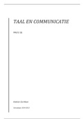 PAV1-1b Taal en communicatie