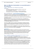 Complete samenvatting van het keuzevak Effectieve bestanddelen van psychotherapie in het ziekenhuis (casus 1 t/m 5)