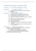 Management & Strategie: Inhoudstafel H1-H3