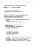 samenvatting :samen werken aan kwaliteit in zorg en welzijn (interdisciplinair samenwerken boekje 2)
