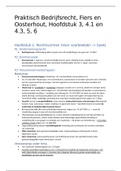 Praktisch Bedrijfsrecht, Fiers en Oosterhout, Hoofdstuk 1, 3, 4.1 en 4.3, 5, 6 en 10