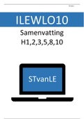 ILEWLO10 (Werken met Logistiek) - Samenvatting