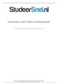 Samenvatting "Digitale Marketingstrategie" Emile Lancée, derde druk