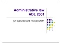 ADL2601 Administrative Law Revision Notes