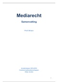 Samenvatting Mediarecht (2018-2019)