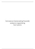 Formularium-Samenvatting Financiële rapportering en analyse