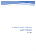 Food Technology for Nutritionists