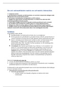 Samenvatting Levensloop De cel extracullulaire matrix en cel-matrix interacties