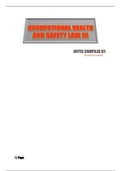 Occupational Health and Safety Law III Exam Notes 2019