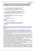 A Level French AQA Independent Research Project IRP example: To what extent can we hold recent immigration responsible for the increase of terrorism in France?