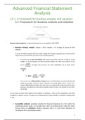 Advanced Financial Statement Analysis