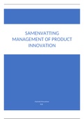 Samenvatting Management of Product Innovation (Schilling 5e editie)