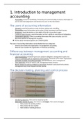 Summary Chapter 1 - Management and Cost Accounting 10th edition - Colin Drury - Cengage