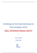 Samenvatting 'Inleiding tot het Europees en internationaal recht' - deel internationaal recht